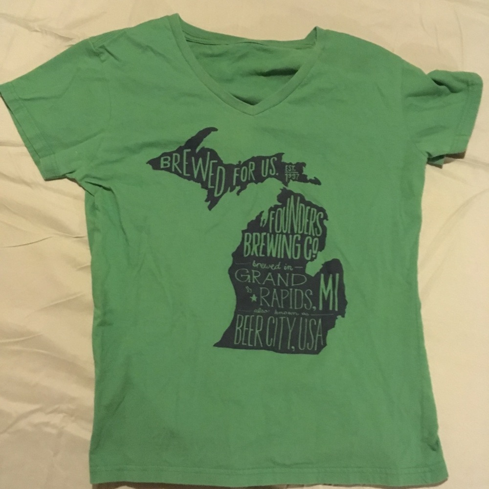Founders Brewing Michigan Tee — Small V-Neck